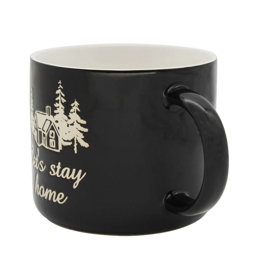 Mainstays Black and White Cozy Cabin Mug~NEW - Picture 3 of 5